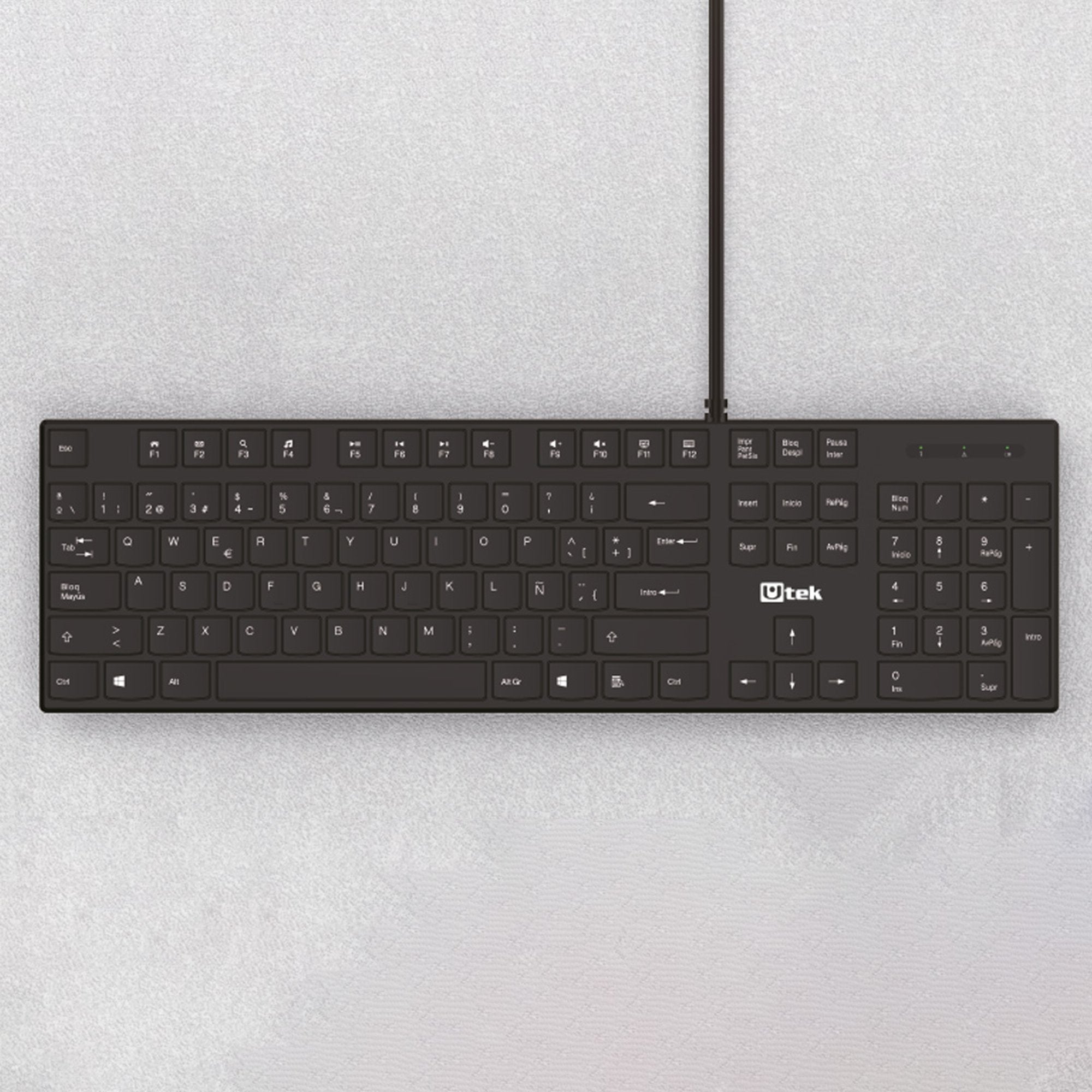 Teclado alámbrico USB multimedia tecla Slim UT-KB750 - teclado alámbrico
