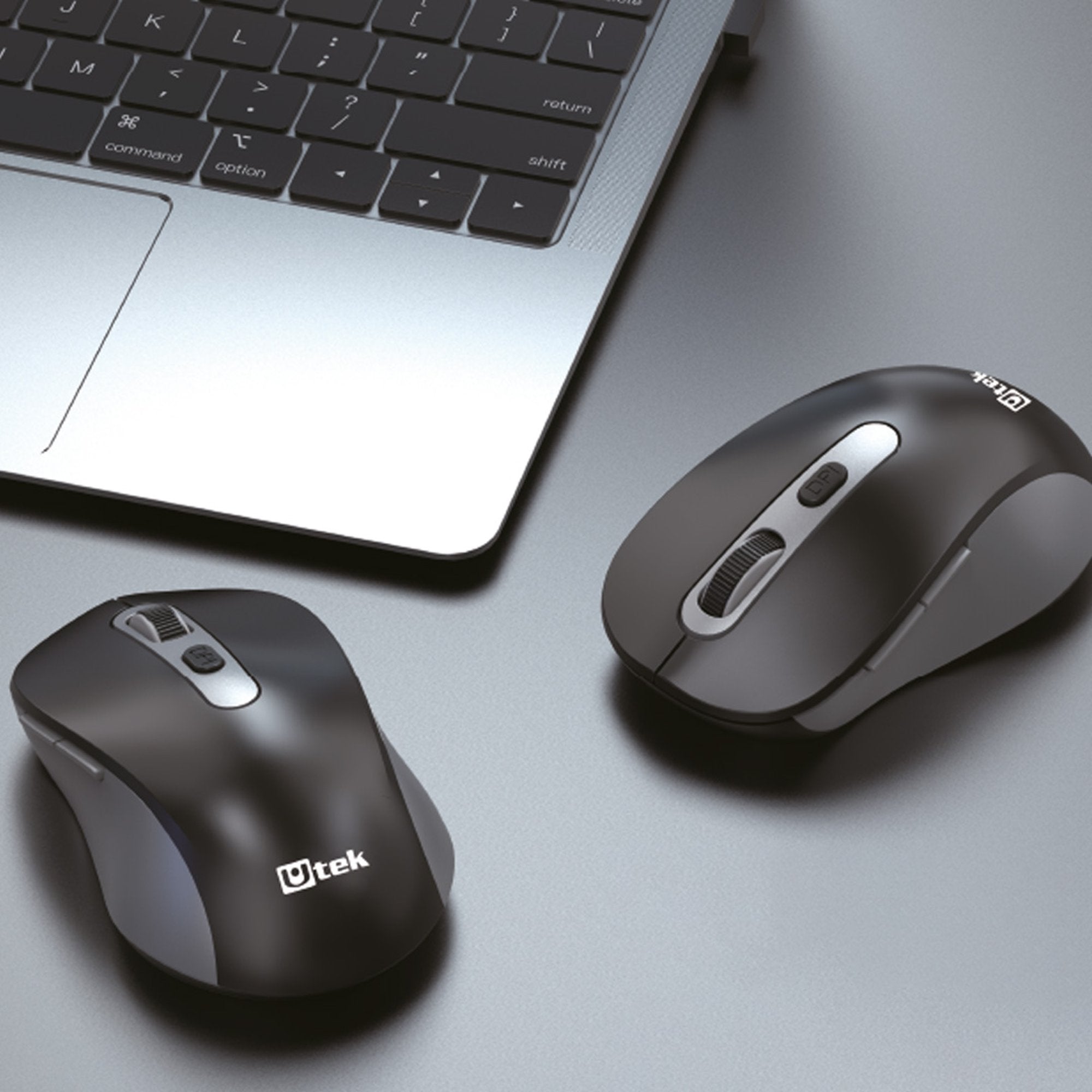 Mouse Inalambrico Negro 2.4Ghz 6 Botones Utek UT-MOW620 - mouse inalámbrico