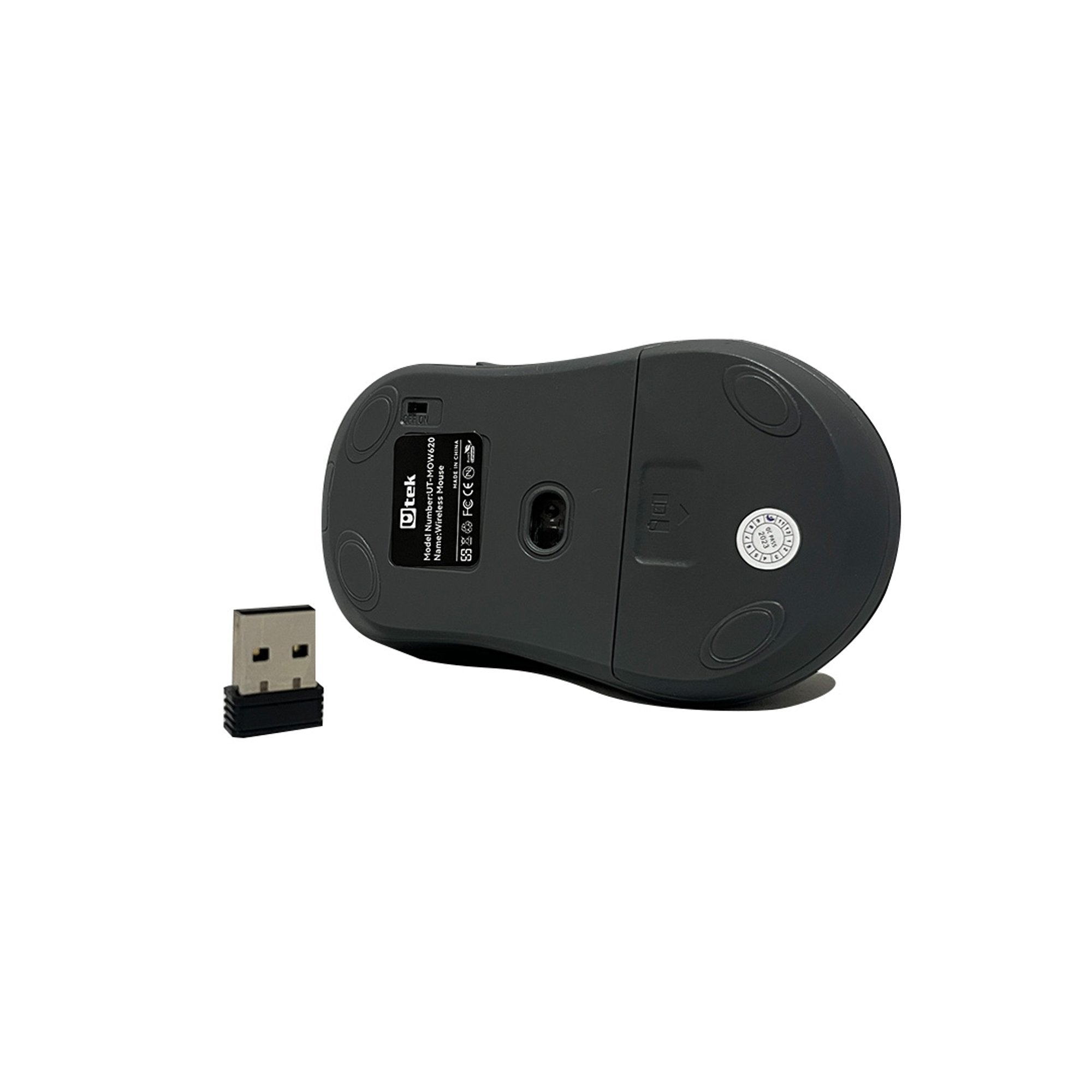 Mouse Inalambrico Negro 2.4Ghz 6 Botones Utek UT-MOW620 - mouse inalámbrico