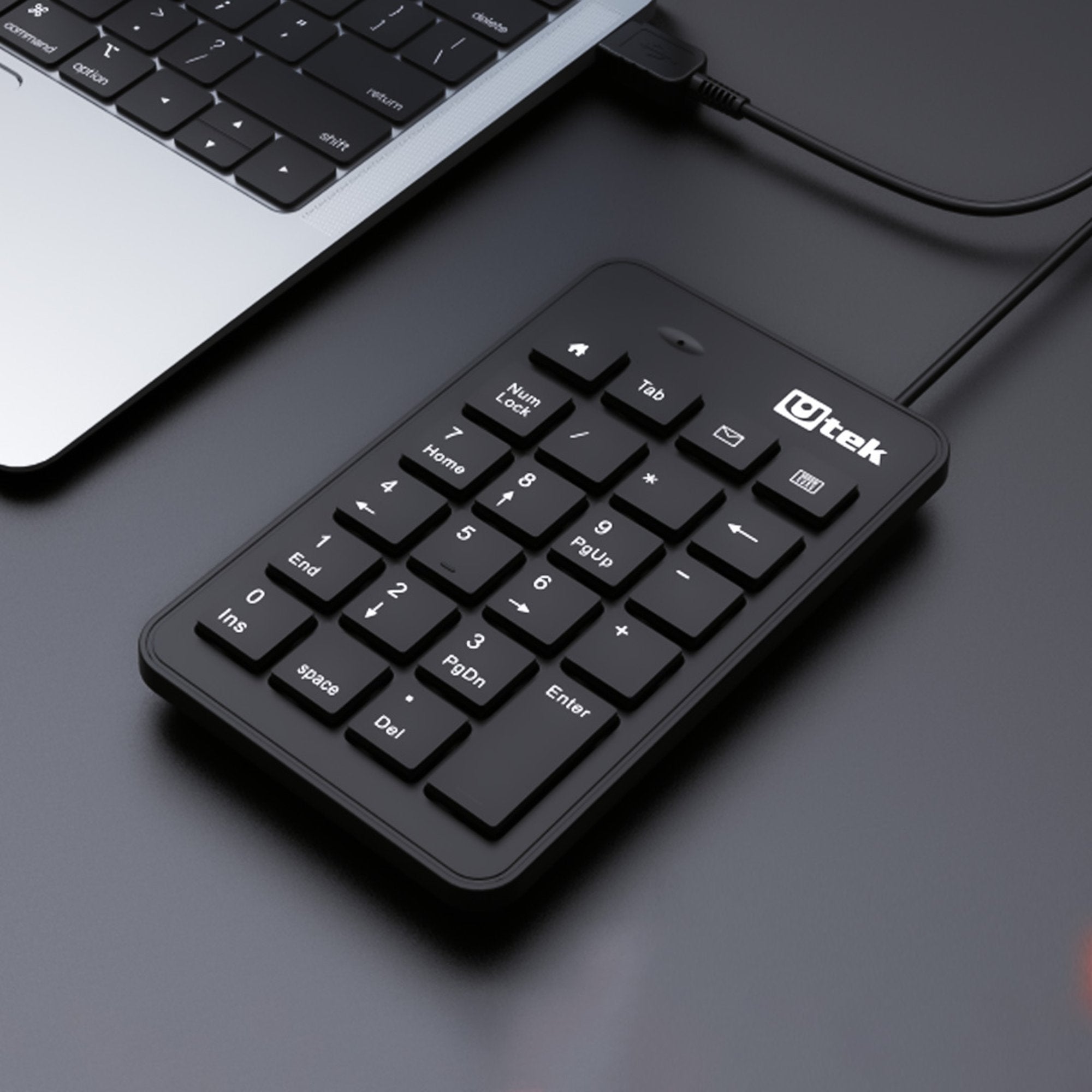 Teclado Numérico USB Multimedia 23 Teclas Utek UT-KBN700U - teclado numérico
