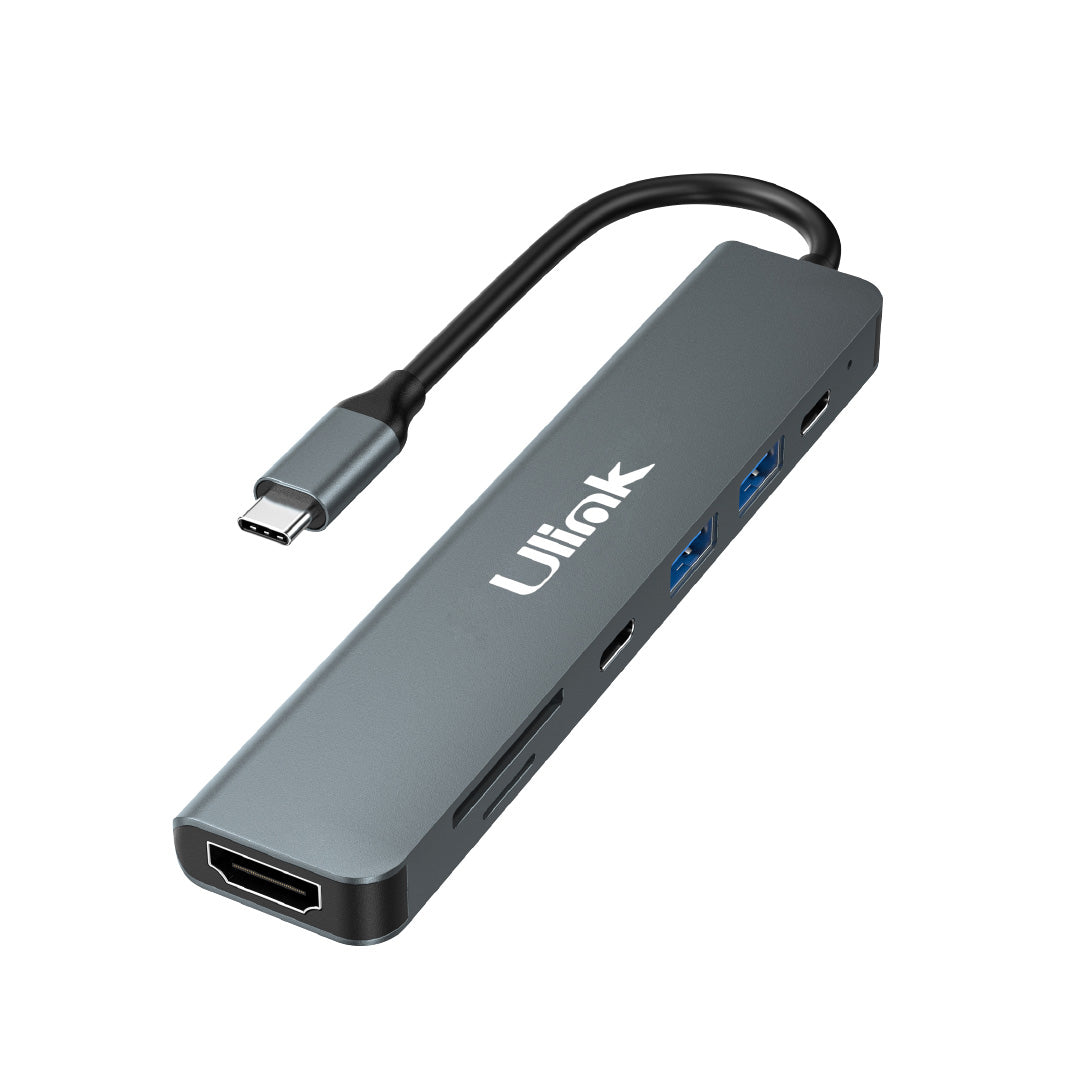 Adaptador Multifunción USB-C 7 en 1 HDMI 4K PD Ulink