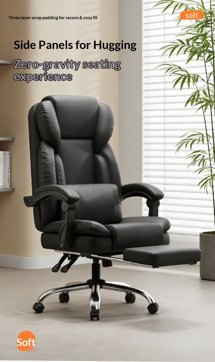 Silla De Trabajo Ergonomica Reclinable Cojin Lumbar Cuero