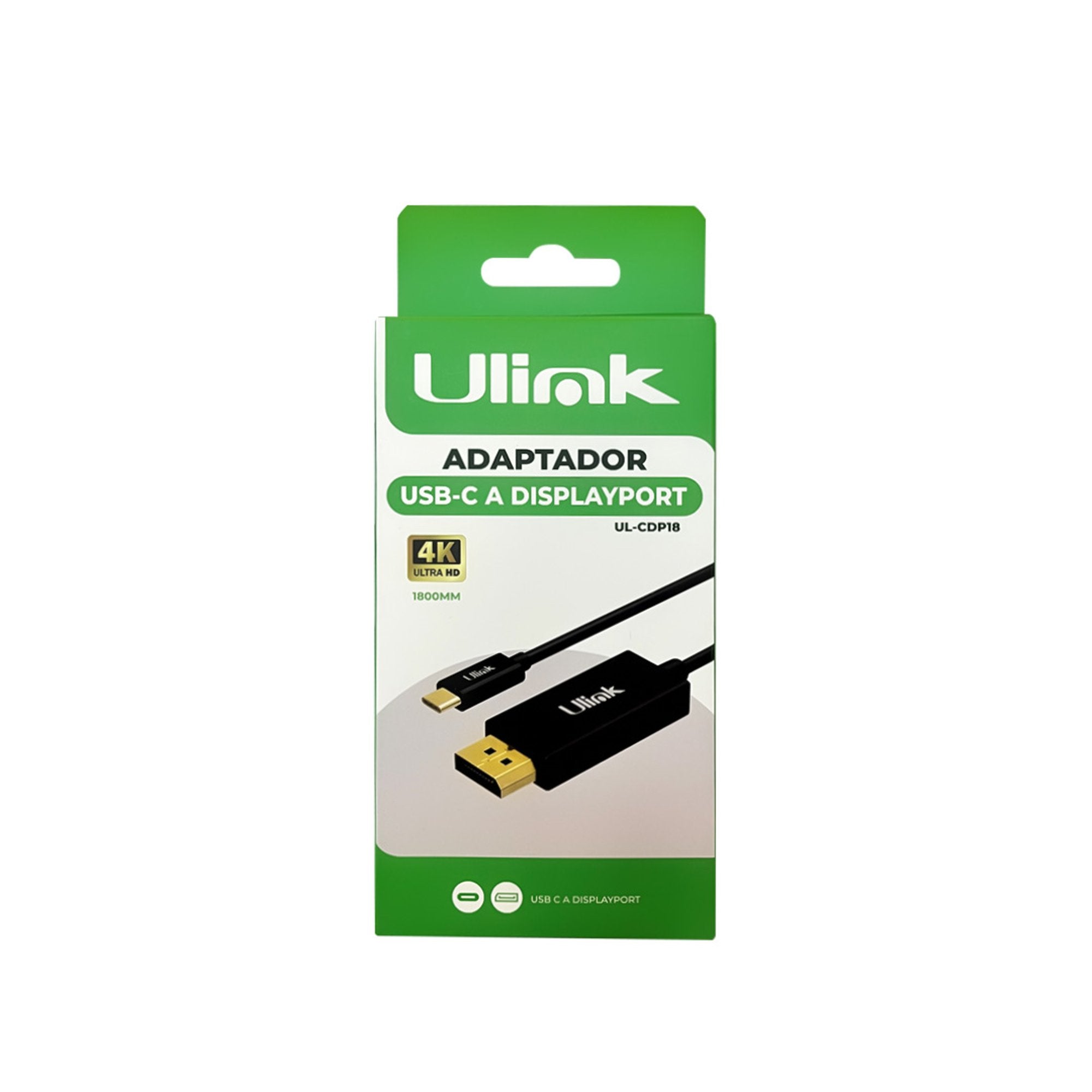 Cable USB C a Displayport 4K 60Hz mod. UL-CDP18 - cable displayport