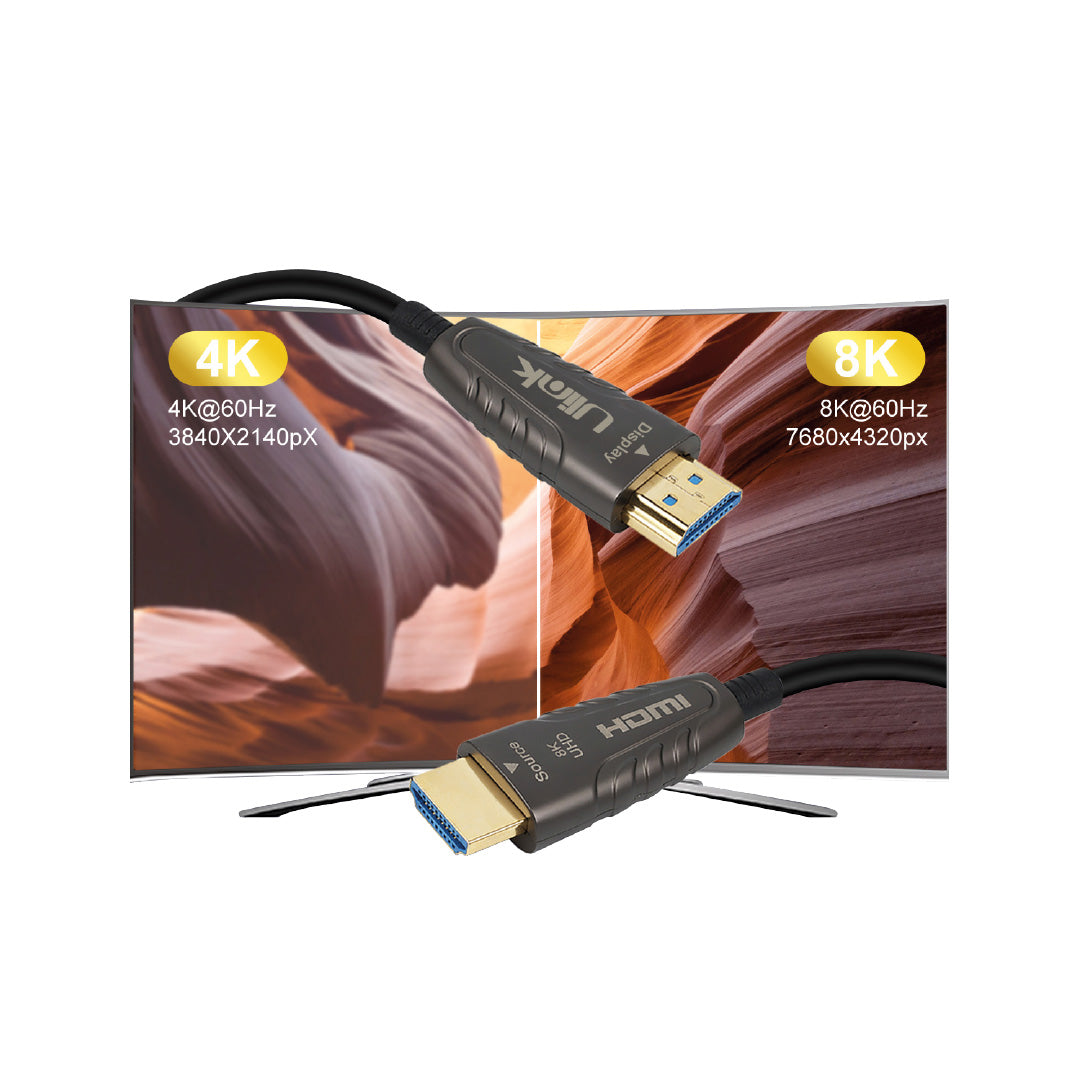 Cable Optico HDMI 8K 40m Fibra Optica 48Gbps UL-HDMIOP40