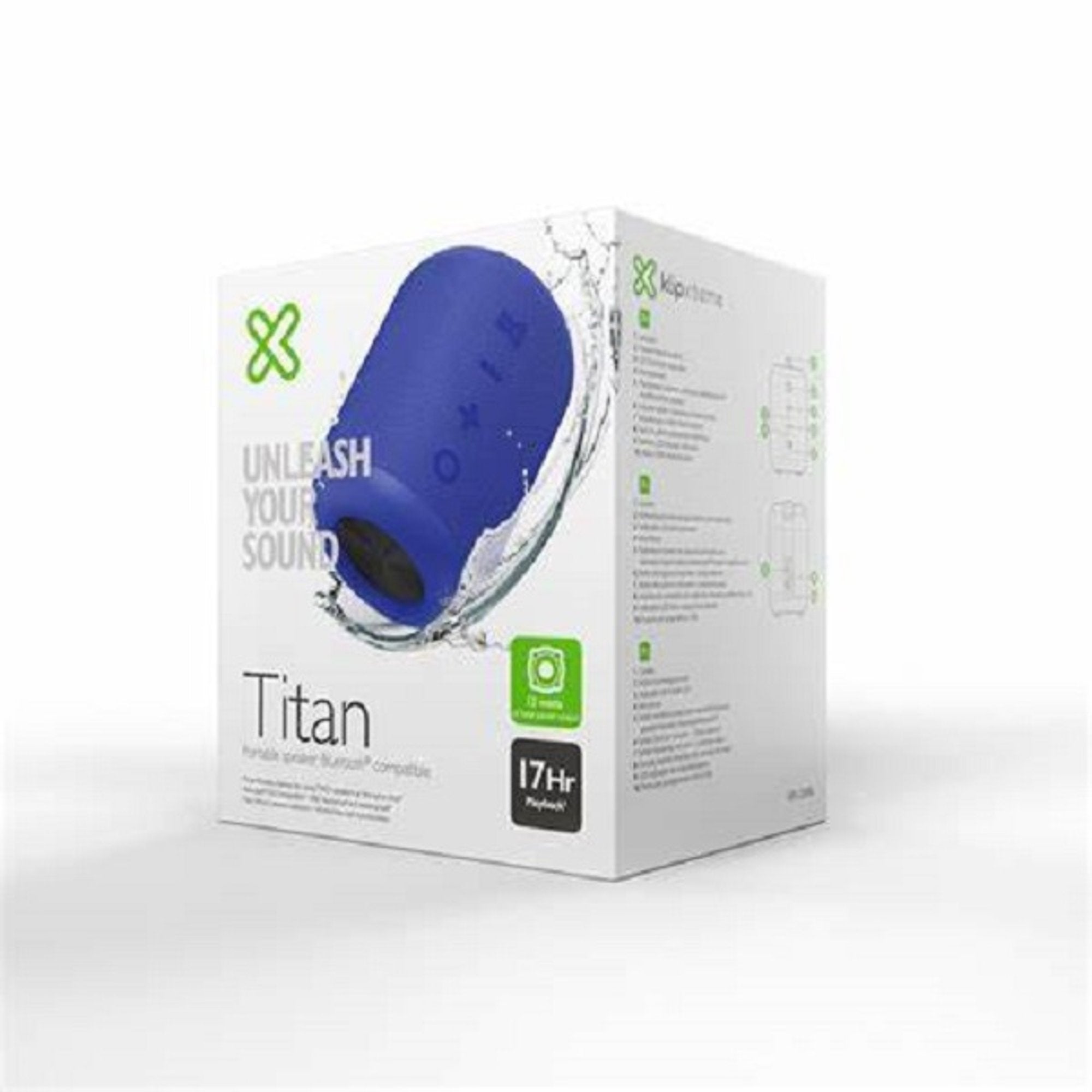 Parlante Bluetooth Titan KBS-200BL IPX7 TWS 17hrs Azul - parlante portátil