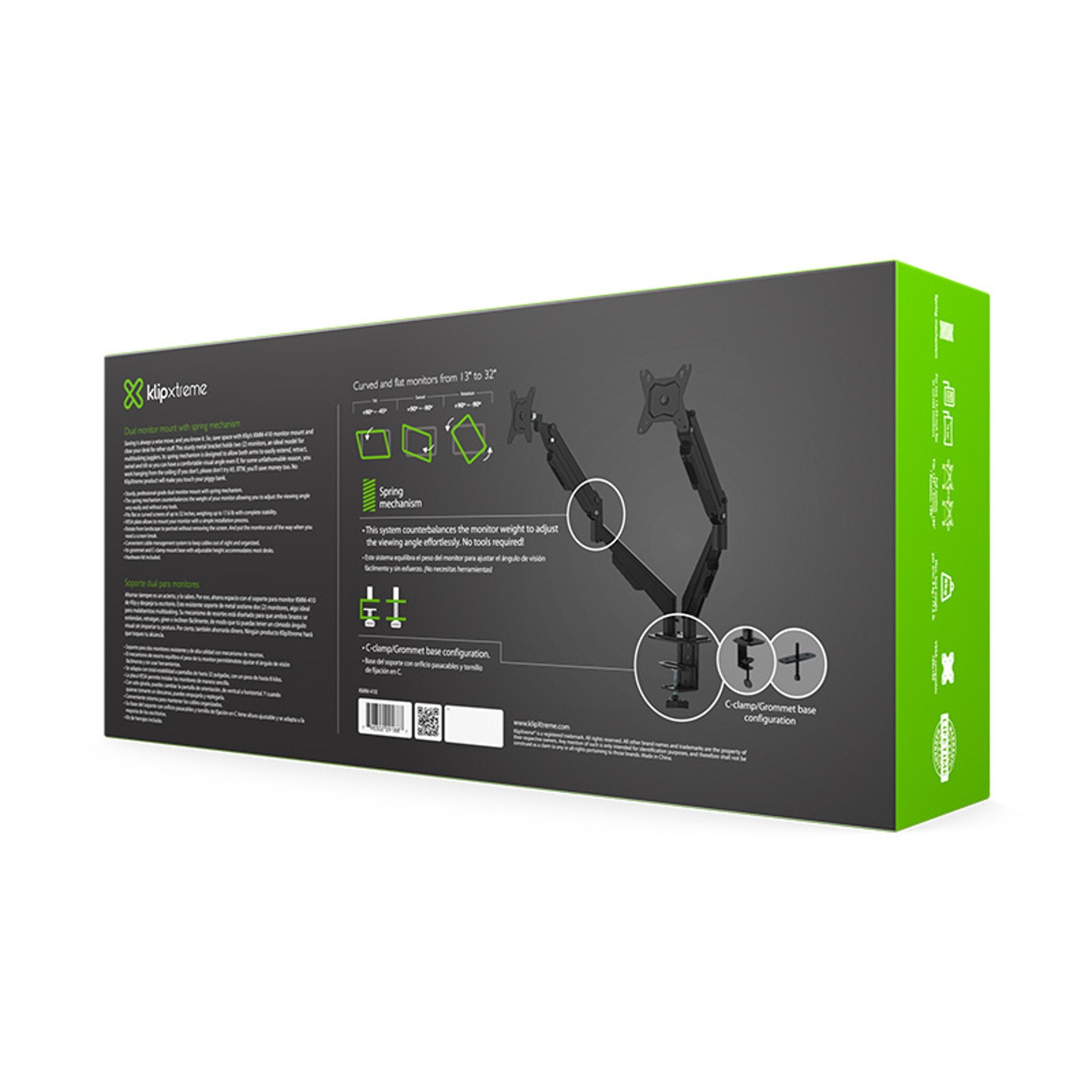 Soporte para Monitor Doble Soporta Hasta 32 pulgadas KMM-410 - soporte doble