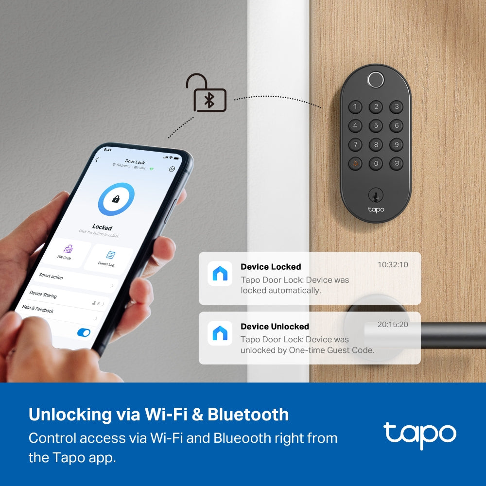 Cerradura Inteligente Tapo DL105 Huella Digital APP Clave