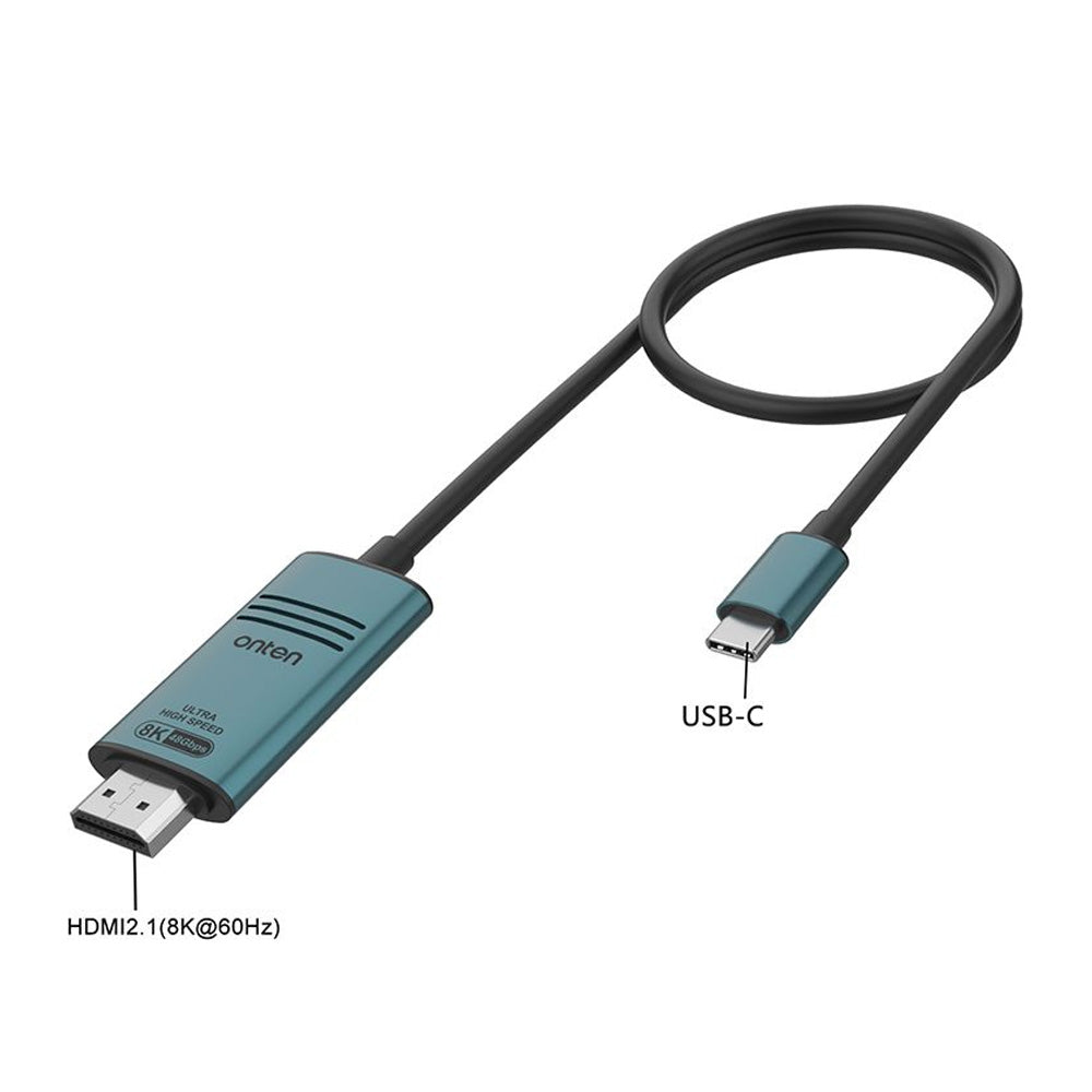 Cable USB-C a HDMI 8K 1.8M Onten OTN-UC982 Ultra HD