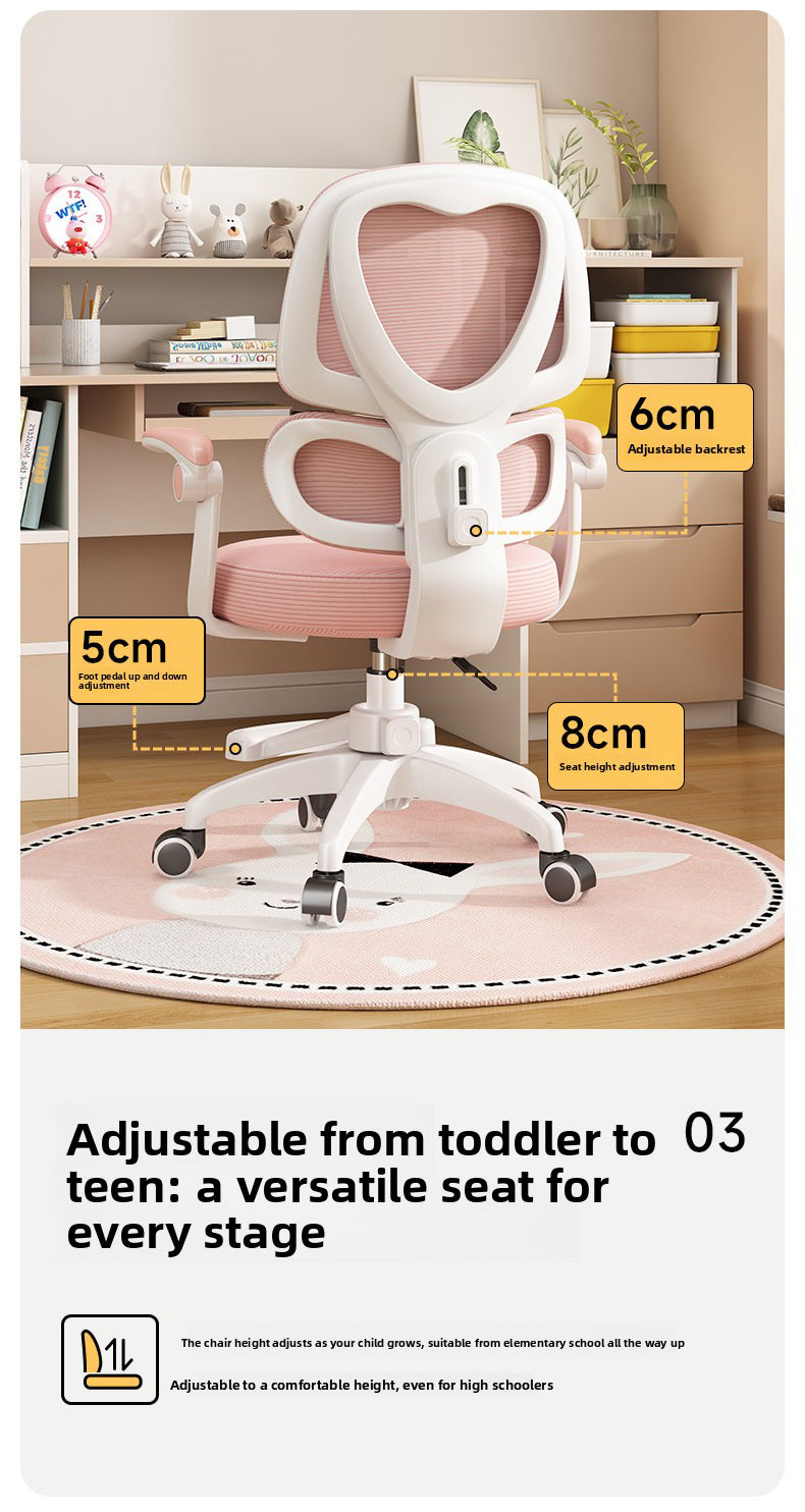 Silla de Escritorio Infantil Ergonomica Regulable 608F Apoyabrazos