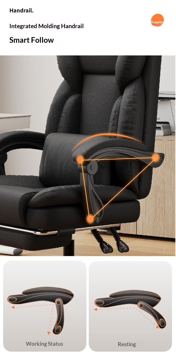 Silla De Trabajo Ergonomica Reclinable Cojin Lumbar Cuero