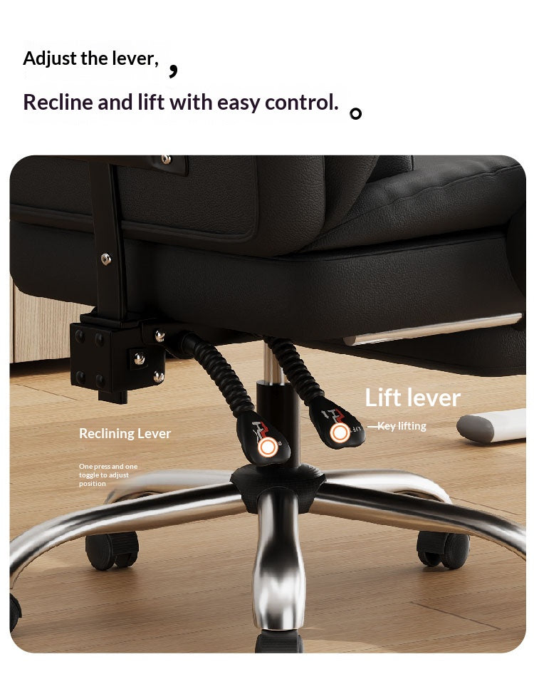 Silla De Trabajo Ergonomica Reclinable Cojin Lumbar Cuero