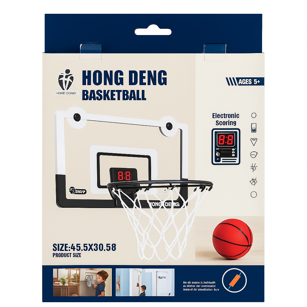 Aro de Basketball Infantil con Marcador Electrónico 46x31cm