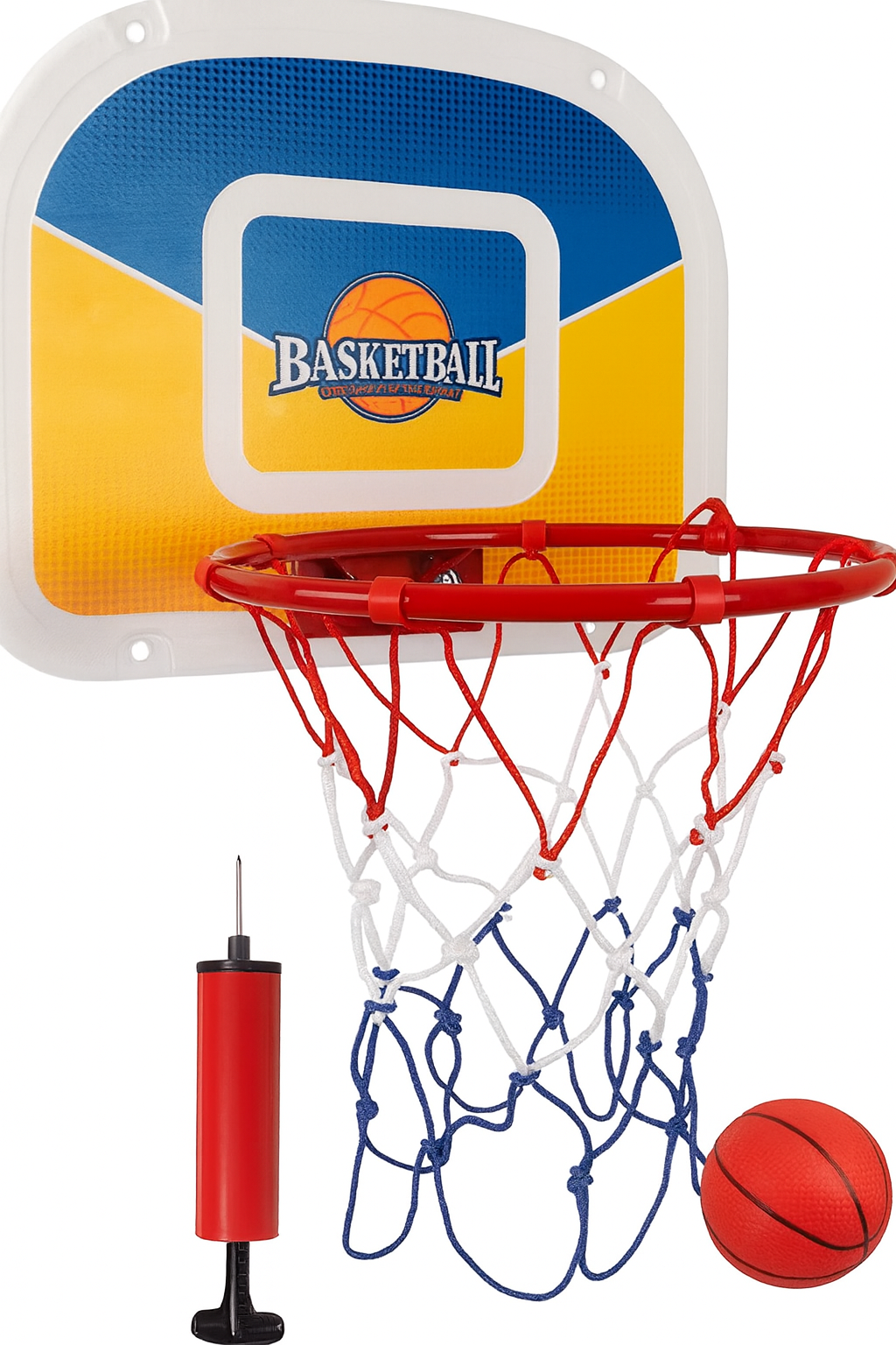 Aro de Baloncesto con Tablero Incluye Balón y Bomba 44x33cm