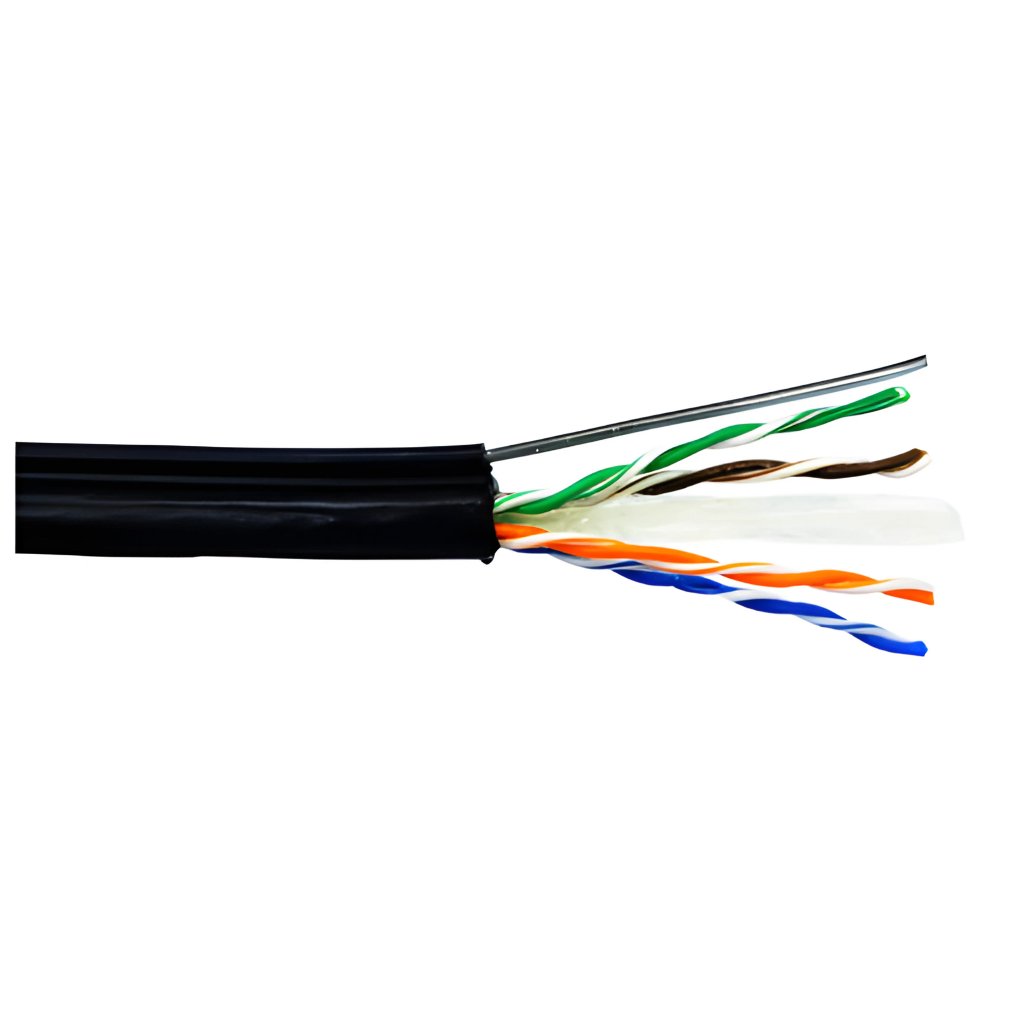Cable de Red Cat6 Exterior 305M Con Mensajero CCA