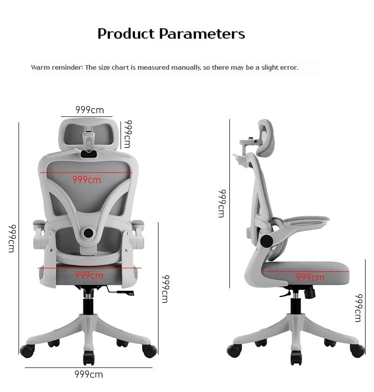 Silla Ergonómica de Oficina con Soporte Lumbar y Reclinación