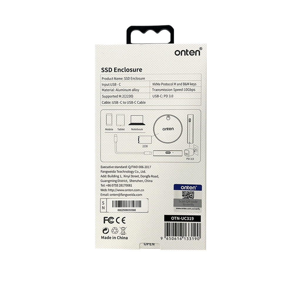 Cofre magnético NVMe USB-C 3.2 con PD 100W OTN-UC319