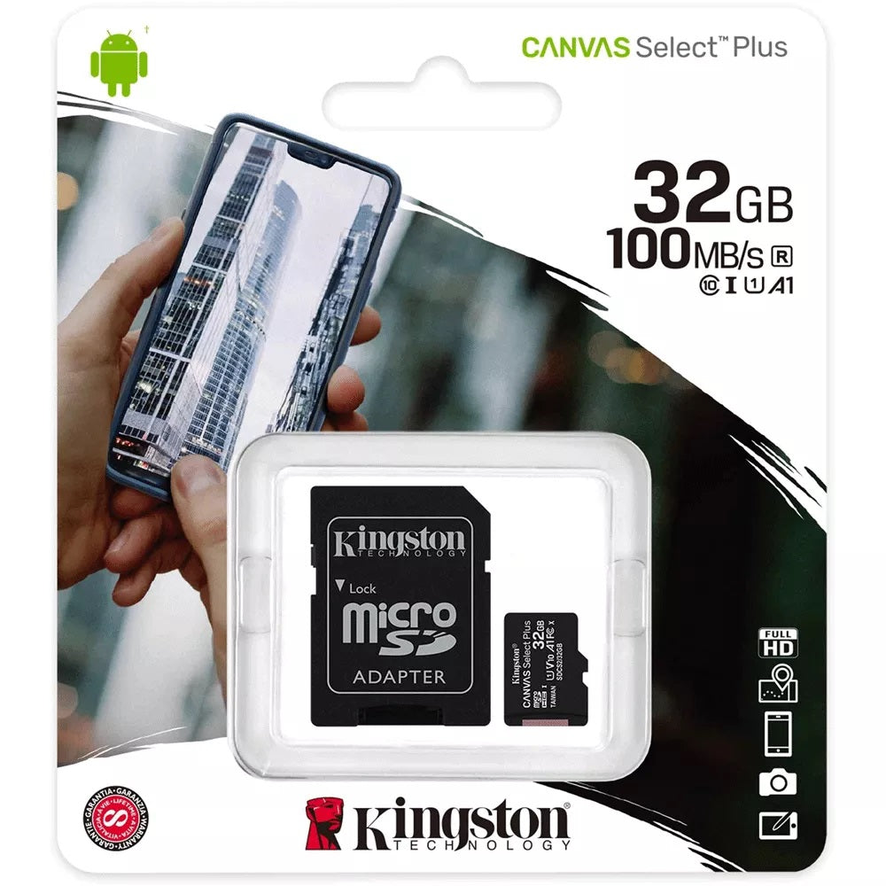 Tarjeta de memoria 32GB Kingston SDCS2  Canvas Select Plus c - tarjetas microsd