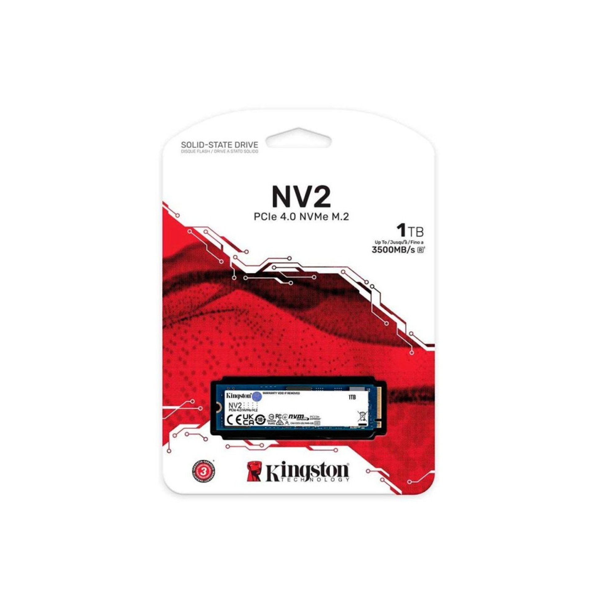 Disco Solido Ssd 1TB M.2 Nvme Kingston Nv2 Pcie 4.0 - modelo snv2s