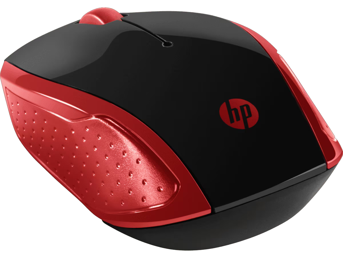 Mouse Inalámbrico HP 200 Rojo 1000 DPI Con Receptor USB