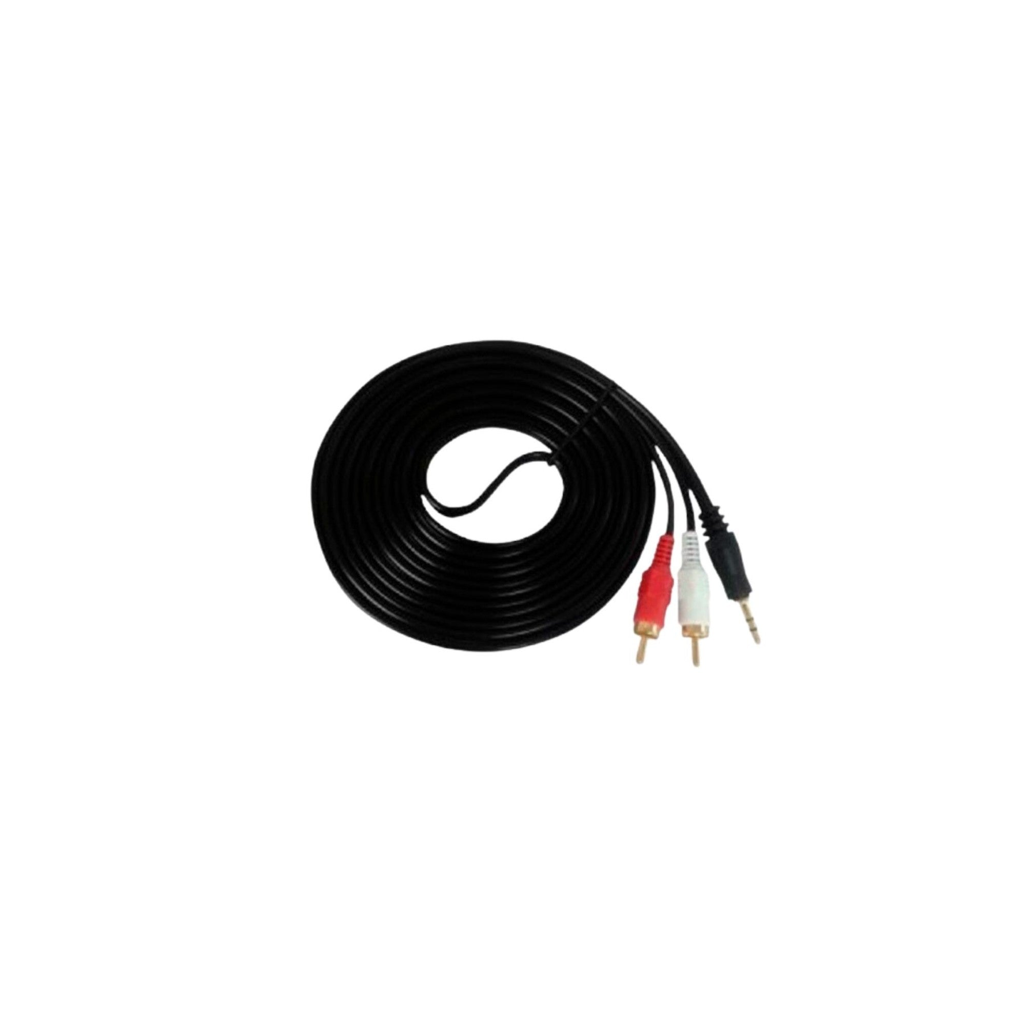 Cable De Audio Plug 3.5mm A 2 RCA 1,5 Metros - longitud metros