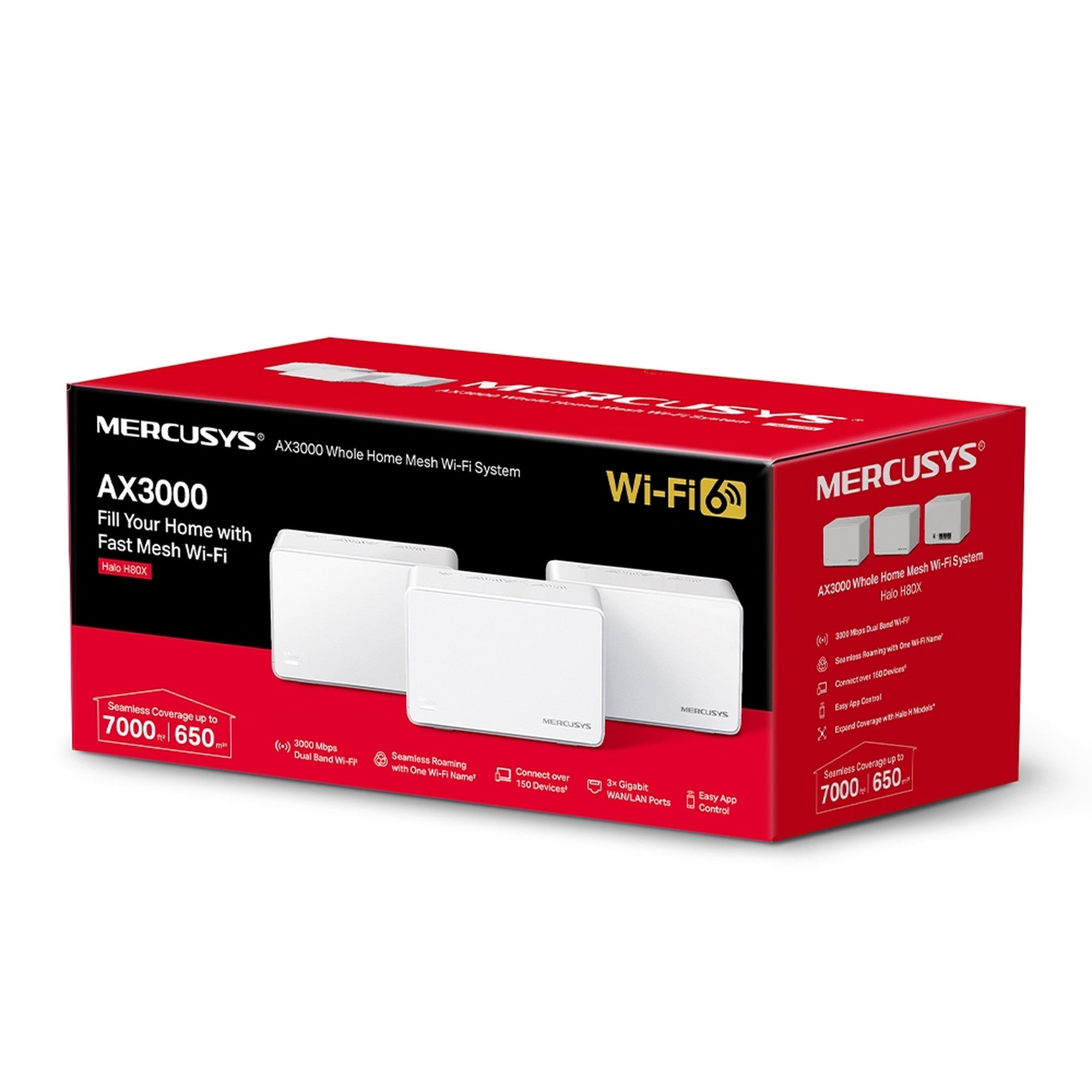 Sistema WiFi 6 Mesh Halo H80X Pack 3 Unidades
