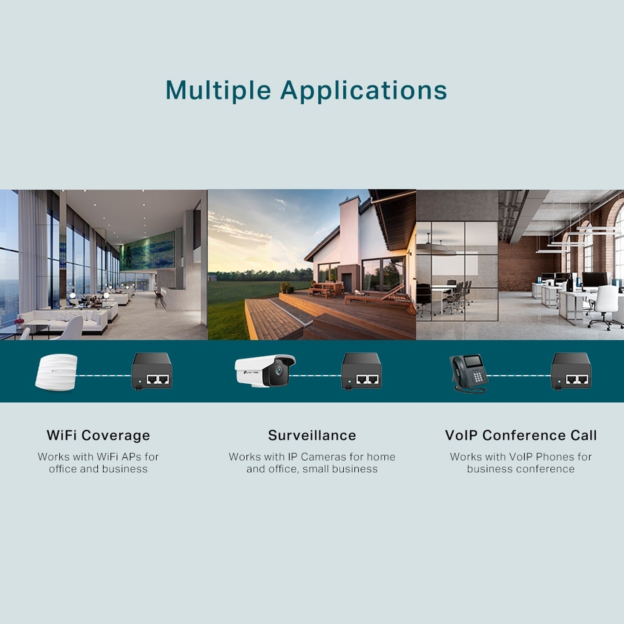 Adaptador Inyector PoE+ Gigabit TL-POE160S - puertos gigabit