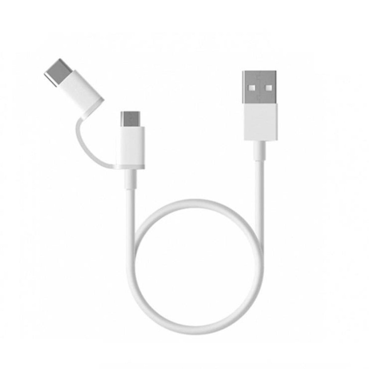 Xiaomi Mi 2‑in‑1 USB Cable Kit 2.4 A 1 m blanco