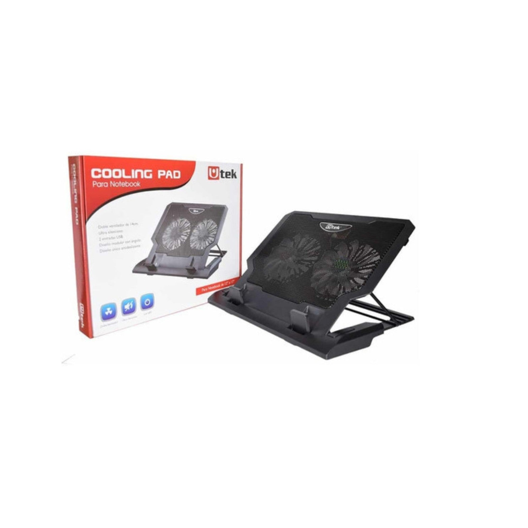 Base / Soporte / Cooler Para Notebook 12 -17 / 2 Ventilador Usb - doble capacidad