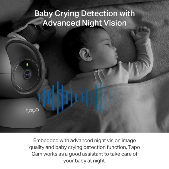 Camara de Seguridad Motorizada Wifi 3MP 2k Tapo C211 Negra