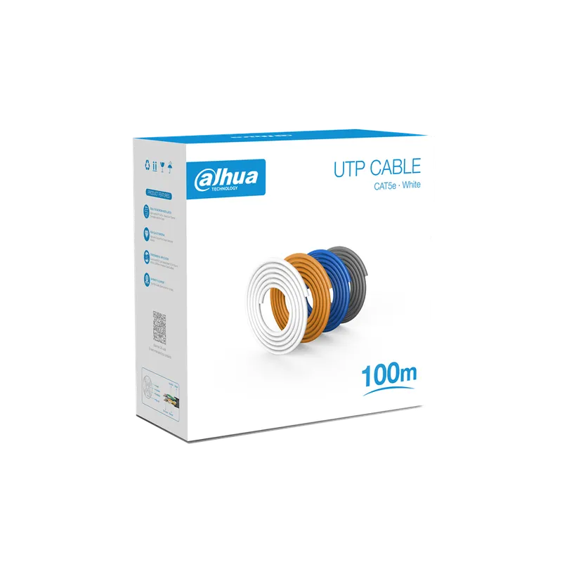 Cable de Red UTP 100Mts Cat5E Dahua 100% cobre Blanco - pfm920i longitud