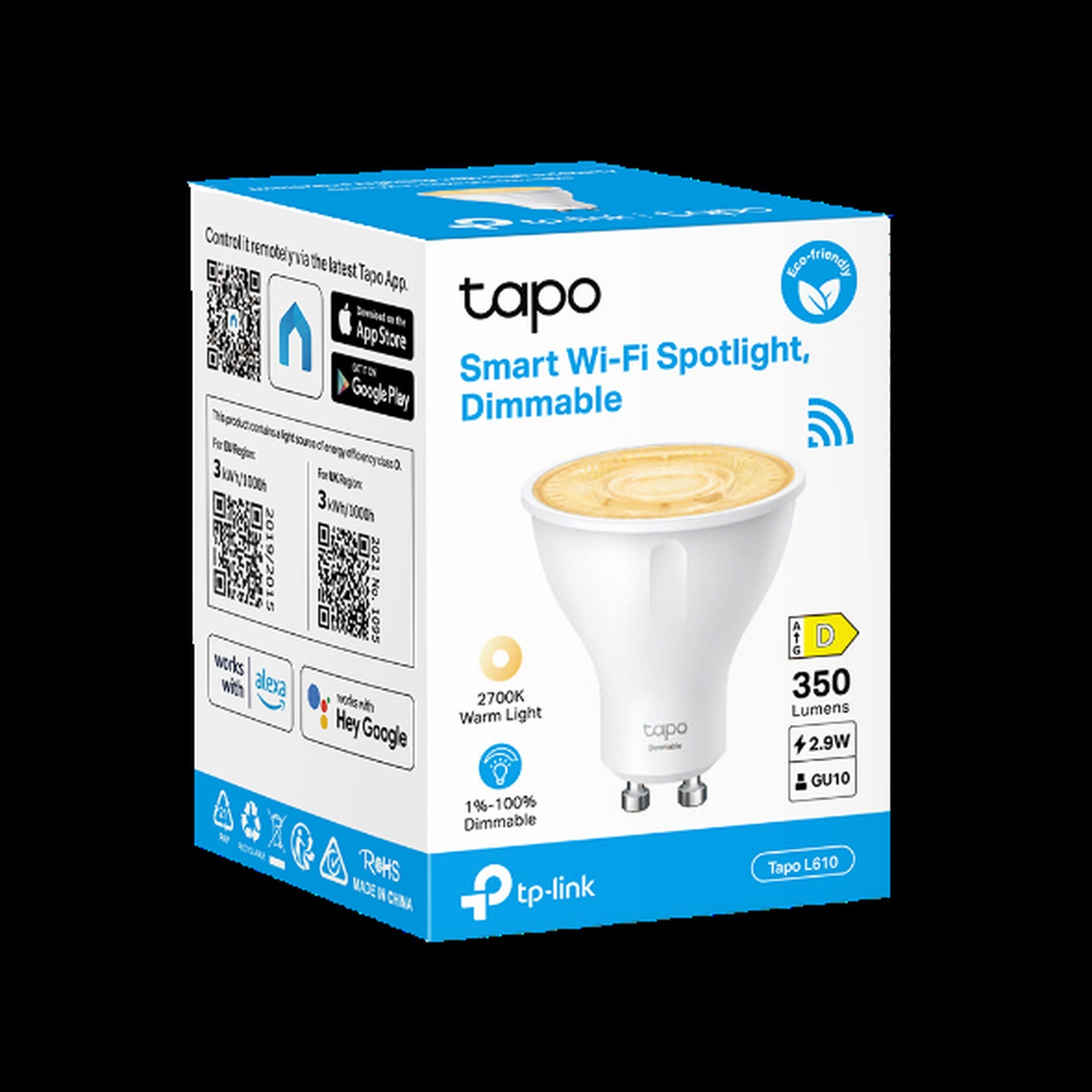 Ampolleta Bombilla LED Blanca Cálida WiFi GU10 Tapo L610 - link tapo