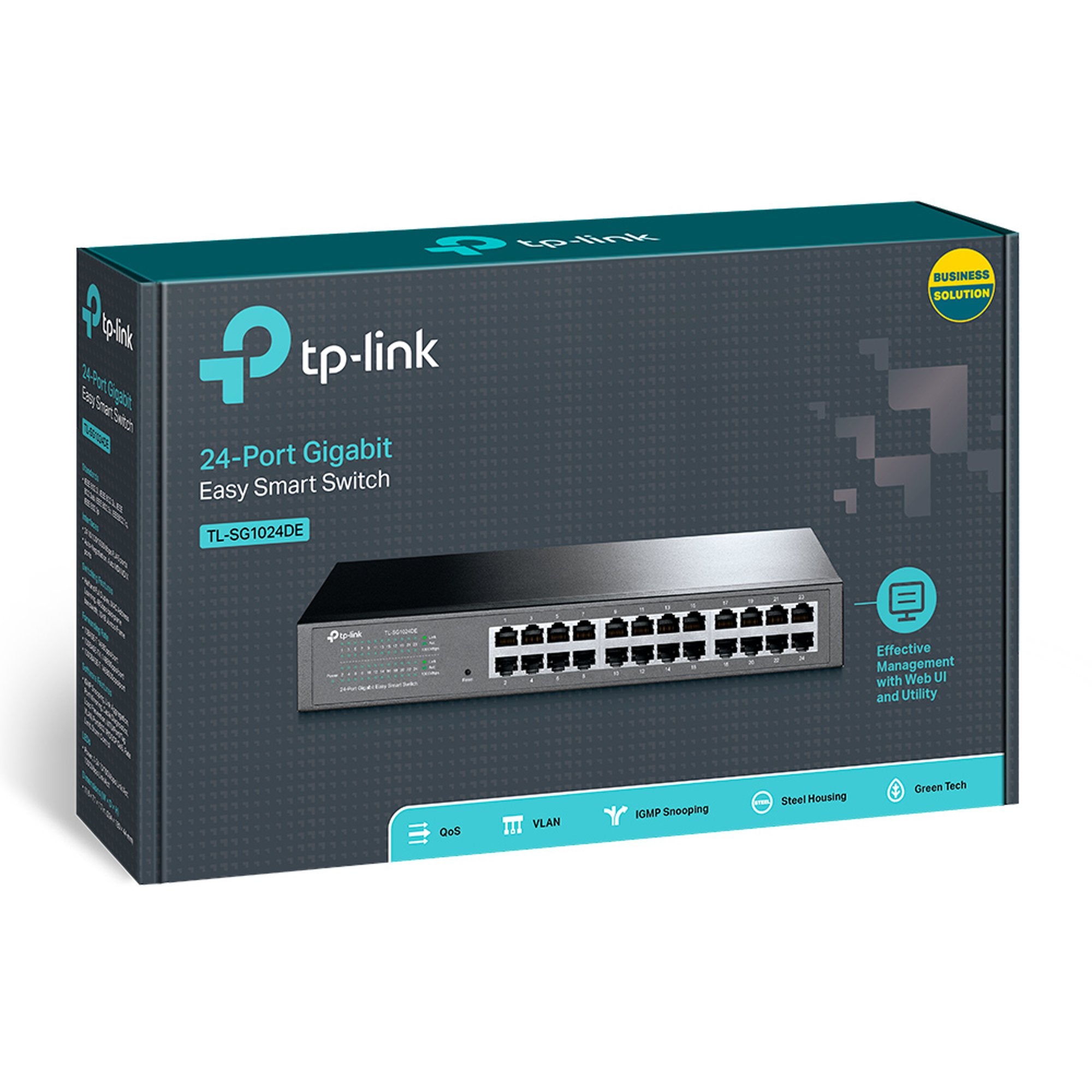 Switch 24 puertos Gigabit Easy Smart Rackeable y Escritorio - link sg1024de
