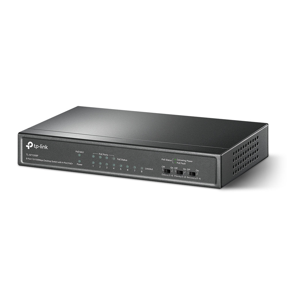 Switch 8 Puertos 4 Puertos PoE+ 10/100Mbps TL-SF1008P - conmutador gestionable