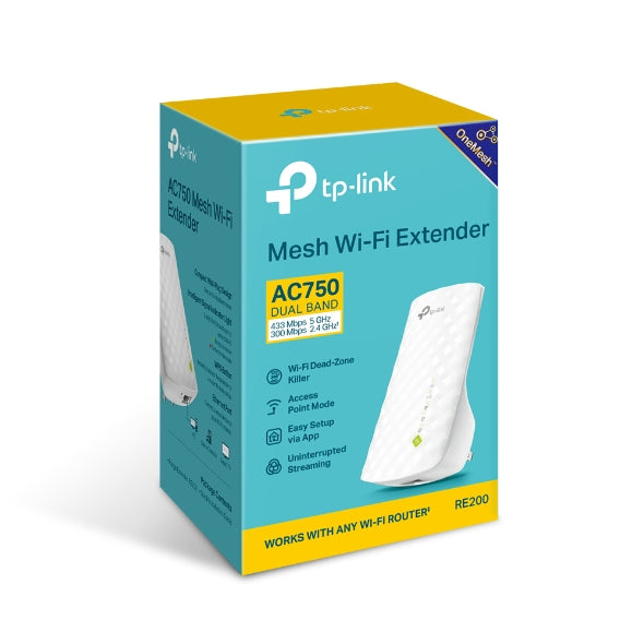 Repetidor WIFI Dual Band AC750 Mesh TP-Link RE200