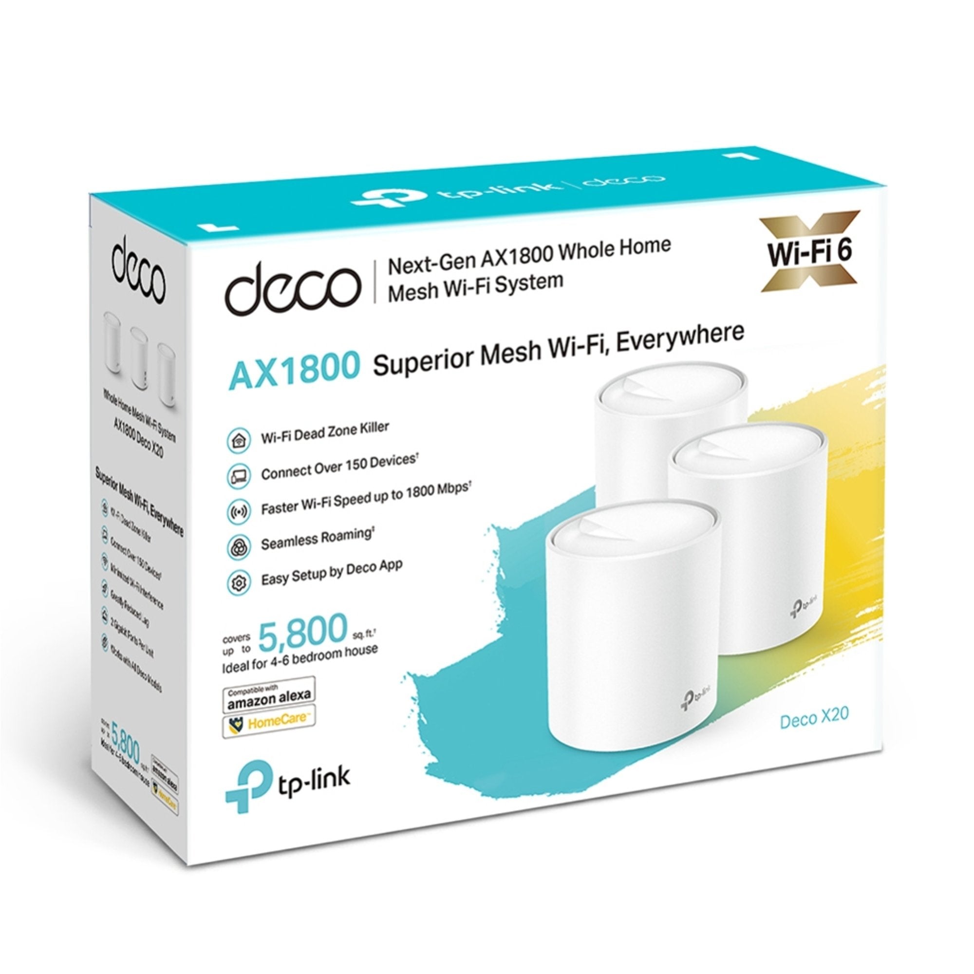 Router WIFI 6 Sistema Mesh Deco X20 AX1800 Pack X3 - deco ideal