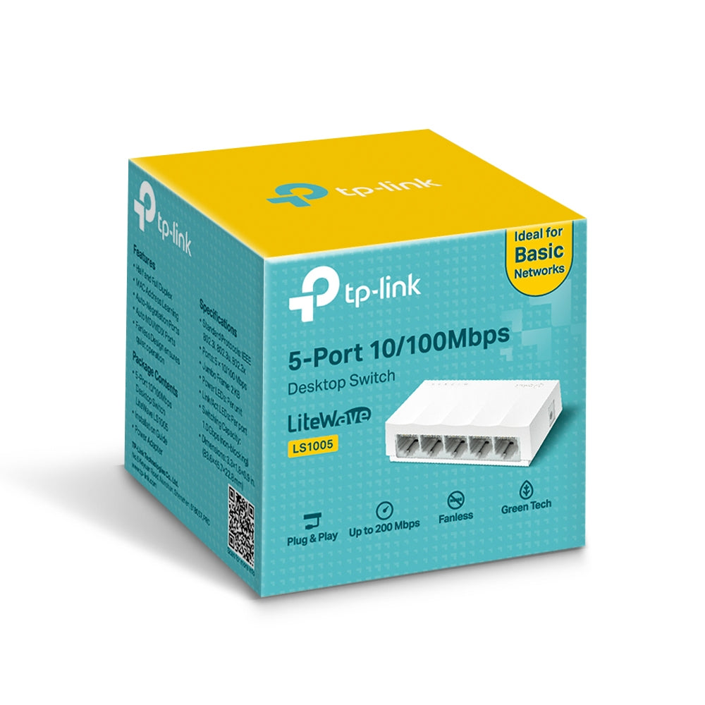 Switch 5 Puertos 10/100Mbps TP-Link LS1005 LiteWave