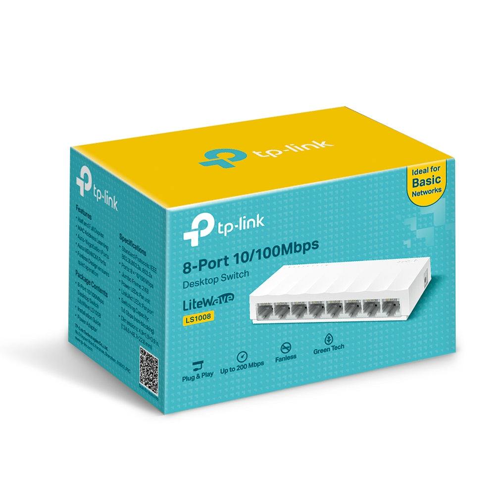 Switch 8 Puertos Lan 10/100mbps Tp-link Ls1008 Litewave