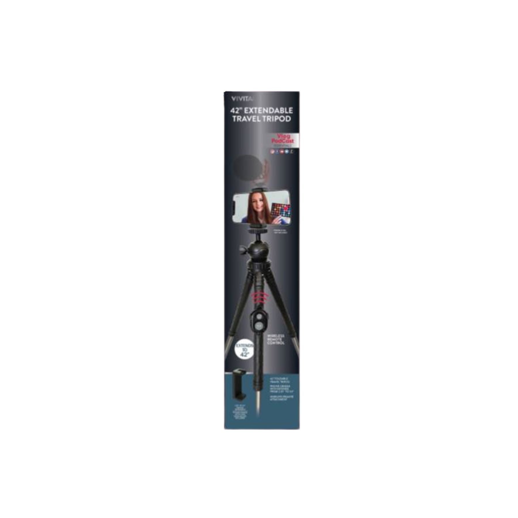 Tripode Para Celulares Plegable de 42" Vivitar - tripode telefonos