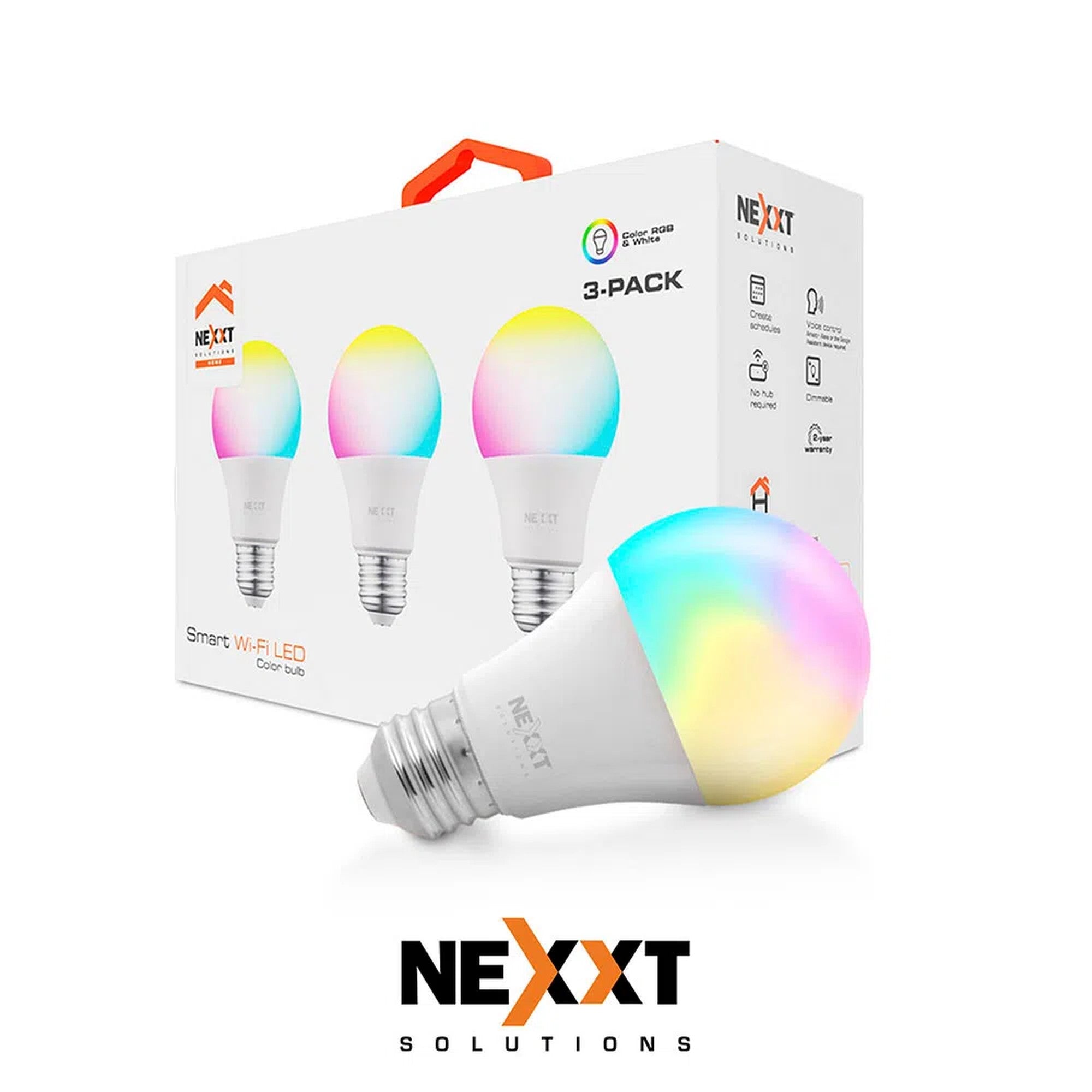 Ampolleta Bombilla Led RGB Inteligente Wifi Nexxt  NHB-C120 - bombilla inteligente