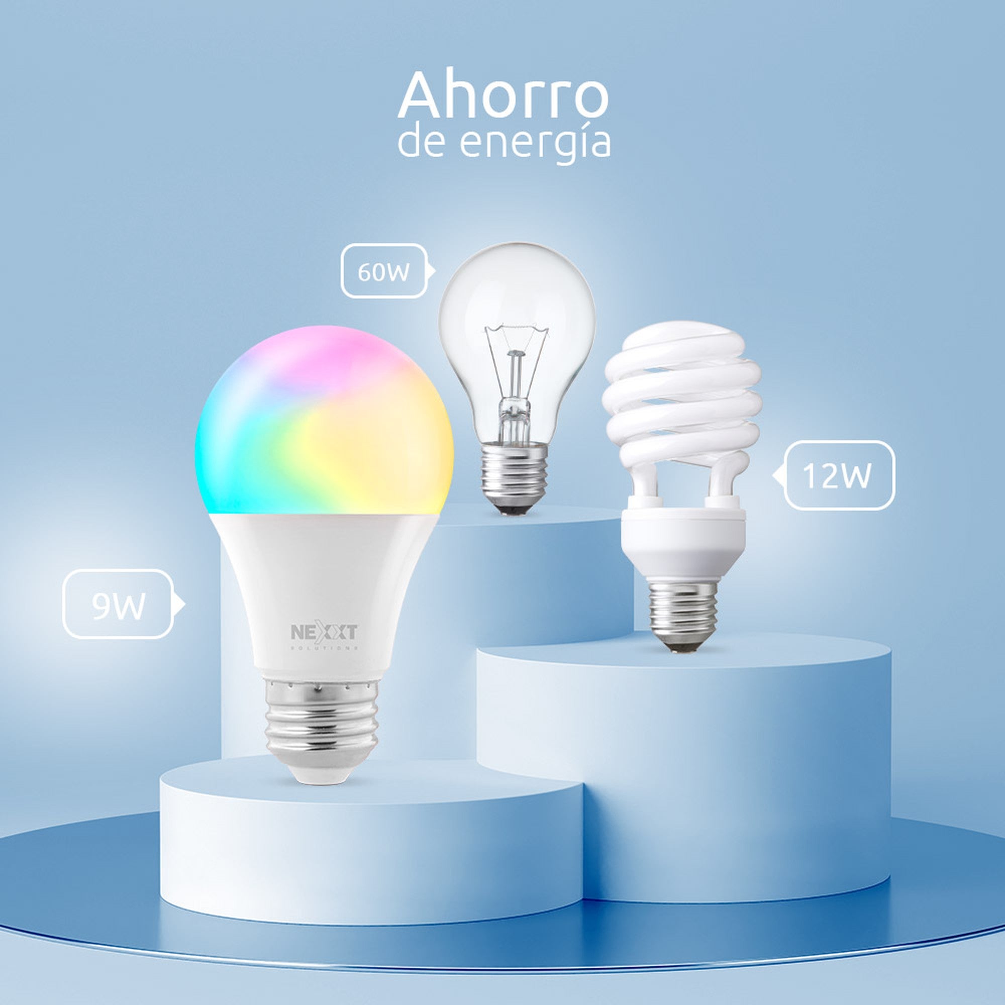 Ampolleta Bombilla Led Inteligente Wifi Nexxt  Nhb-c120 Rgb - bombilla inteligente