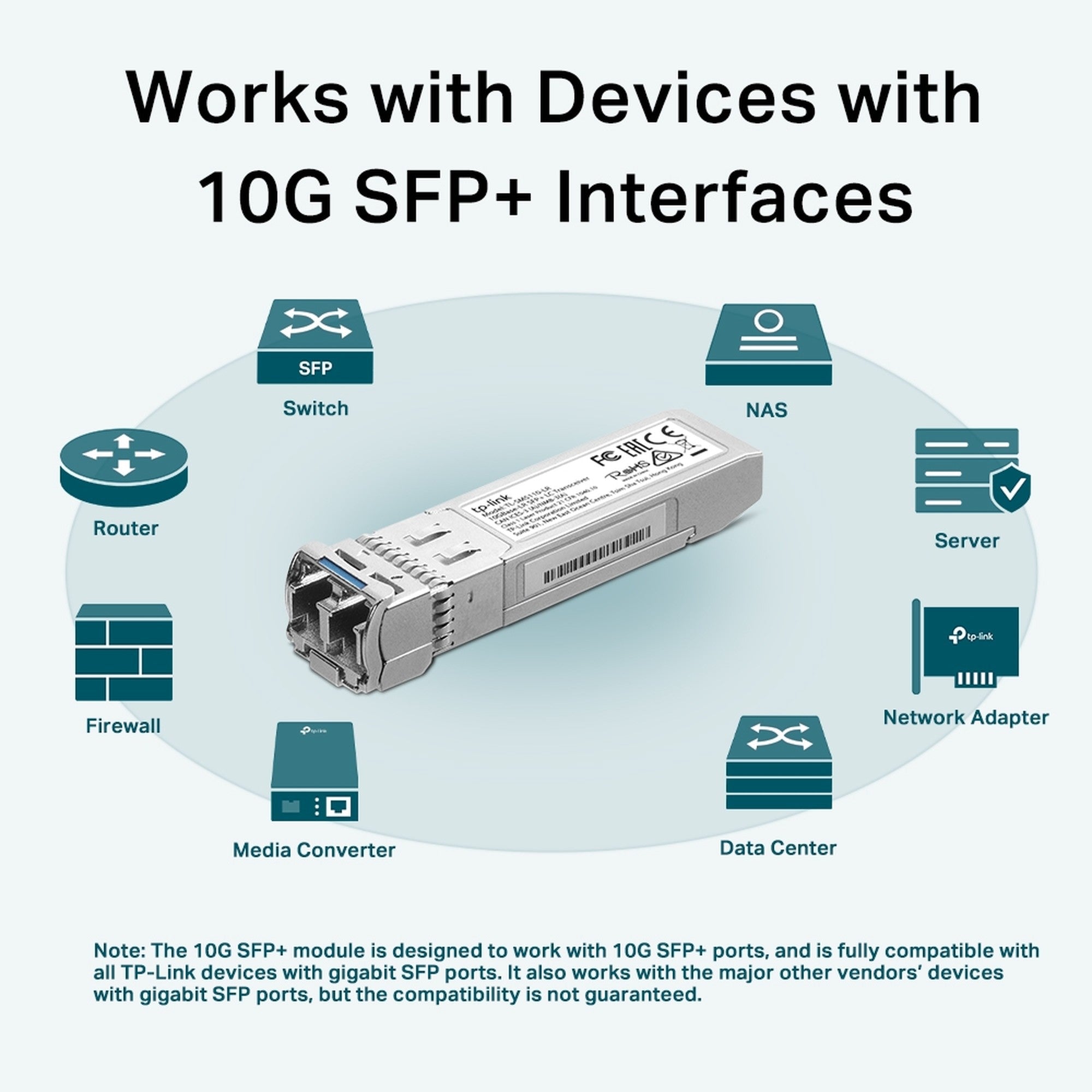 Transceptor TP-Link TL-SM5110-LR SFP+ 10G LC Monomodo