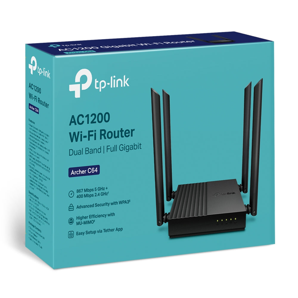 Router Dual Band Gigabit Archer C64 EasyMesh - link archer