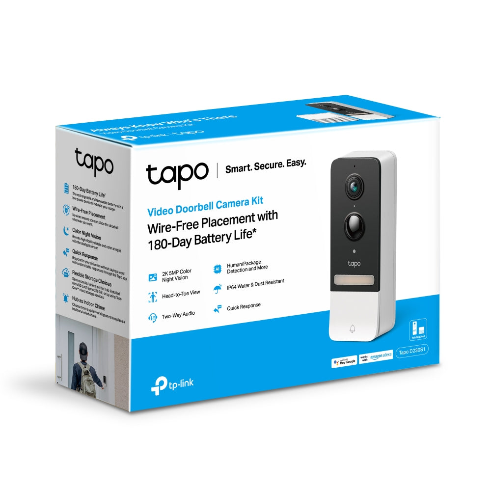 Timbre Inteligente con Vídeo y Batería Tapo D230S1 - videoportero tapo