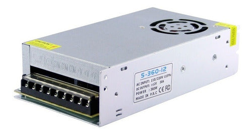 Fuente De Poder 12v 30 Amp Para Tira Led Y Cámaras De Seguri - fuente poder