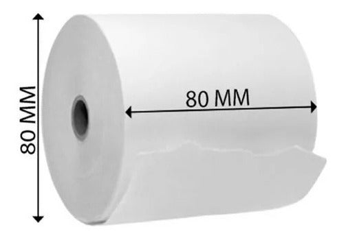 Rollo De Papel Térmico 80x80mm 59grs Pack De 5 Unidades - producto perfecto