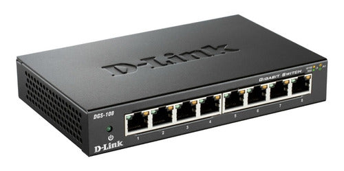 Switch D-link 8 Puertos Gigabit Metálico Dgs-108 - puertos gigabit
