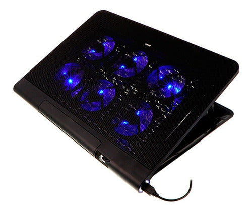 Base / Soporte / Cooler Para Notebook 12 -17 / 6 Ventilador  Usb - base ajustable