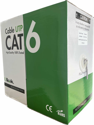 Cable de Red UTP Cat6 23 Awg Caja De 305 Mts - compatible 10baset