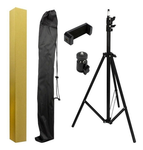 Trípode Para Teléfono Y Cámara + Bolso Viaje 210cm - cuenta máximo