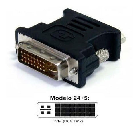 Adaptador DVI Macho 24 + 5 A VGA Hembra - adaptador conector